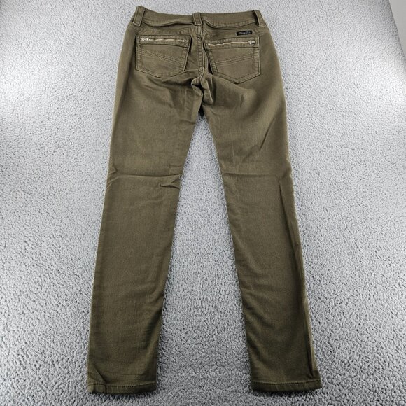 Miss‎ Me Jeans Womens 28 (30x30) Green Low Rise Skinny Embroidered Zip Pocket - Picture 13 of 16